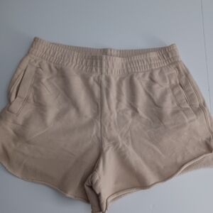 Aerie Pull On Camp Shorts Tan Sz L